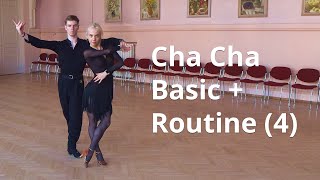 Cha Cha Basic  Routine 4  Open Hip Twist Spiral Alemana Open Basic [upl. by Myrwyn]