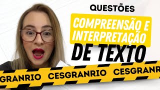 Português CESGRANRIO  Interpretação e Compreensão Textual  Teoria  Questões [upl. by Halden322]