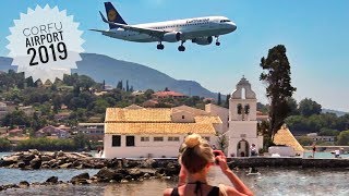 CORFU AIRPORT 2019  One of the MOST SCENIC AIRPORT in the WORLD [upl. by Ioab]