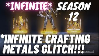 Apex Legends NEW Solo CRAFTING METALS GLITCH Infinite Season 12 [upl. by Nesnah942]