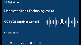 Happiest Minds Technologies Ltd Q2 FY202425 Earnings Conference Call [upl. by Jarad]