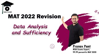 MAT 2022 Revision  Data Analysis and Sufficiency  Tricks and Tips to Solve Fast  MBA Karo [upl. by Ecinehs]