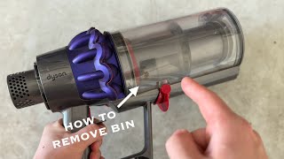 DYSON V10  HOW TO REMOVE THE BIN [upl. by Warner263]