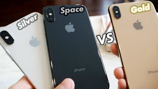 iPhone XS Gold vs Silver vs Space Gray All Colors Compared [upl. by Ayhtnic]