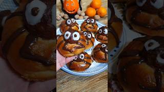 Brioche ragno 🥐🎃🕷️ ricetta recipe brioche ragni halloween breakfast easyrecipe colazione [upl. by Sihtam]