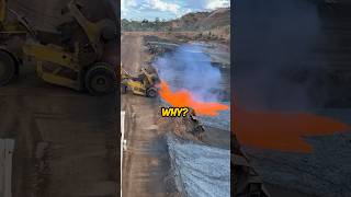 Machine Pours LAVA Into A Pit 😮 chrisbreezzy [upl. by Otrevogir]