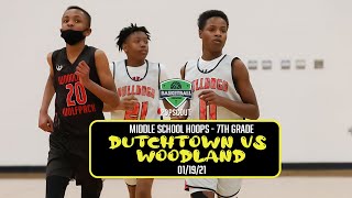 Dutchtown vs Woodland  7th Grade Middle School Hoops [upl. by Edac]