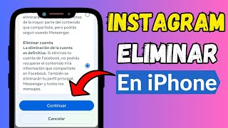 Como Eliminar Una Cuenta de INSTAGRAM en 2024 desde tu iPhone ✅ [upl. by Giaimo]