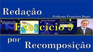 Redação por Recomposição  Exercício 9 [upl. by Ardek]