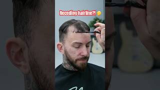 Hairstyle for receding hairlines ✂️ hairline barber barbershop haircut barbers menshair [upl. by Ennoval607]