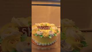 २ कलर केक pineapple cake पाइनऍपल केक कोणाचा फेवरेट आहे eggless cake 1st birthday cake cake [upl. by Namus]