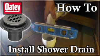 How To Install Oatey Shower Drain on Plywood Subfloor [upl. by Mira]