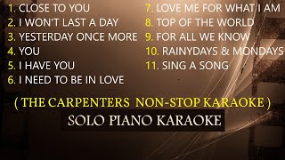 THE CARPENTERS NONSTOP KARAOKE  11 SONGS  COVERCY [upl. by Jamin]