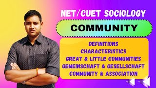 Community  Characteristics amp types of Community  Gemeinschaft and Gesellschaft [upl. by Venuti]