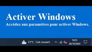 Supprimer le Message Activer Windows sur le Bureau [upl. by Trotta]