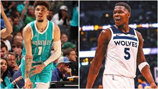 LAMELO BALL VS ANTHONY EDWARDS LIVE CHARLOTTE HORNETS VS MINNESOTA TIMBERWOLVES LIVE [upl. by Coretta]