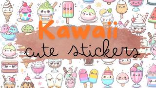 Cute Kawaii Stickers  Handmade Stickers with paper  Art amp Craft By Minhwa  Desert Stickers [upl. by Jordan]