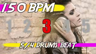 ✅ 150 BPM  54 Drums Beat 🥁 Ten minutes backing track [upl. by Imled287]