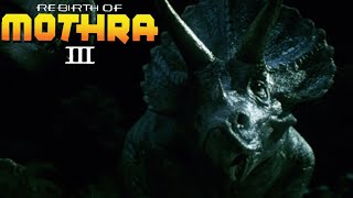 Rebirth of Mothra III 1998  Triceratops Screen Time [upl. by Naimaj]