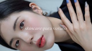 CÓMO CUIDO MI PIEL EN VERANO 🧖🏻‍♀️ Skincare Coreano💗 [upl. by Elrahc35]