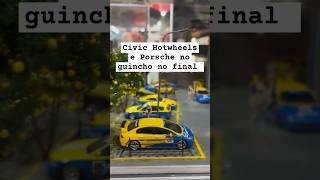 Honda Civic SI Porsche no guincho diorama 164 diecast hotwheels miniaturas mcqueen volkswagen [upl. by Tolmann]