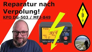 MFJ 849  KPO DG503 Reparatur nach Verpolung SWR Watt Meter cbfunk amateurfunk reparatur [upl. by Burkitt]