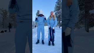 Do you know how I did that😜 snow challenge christmas funny ​⁠jaymondy [upl. by Mastic970]