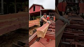 Red Cedar Cut Into 6x6’s Pt2  Cooks AC36 sawmill [upl. by Roz]