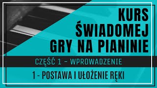 Część 1 Lekcja 1 Postawa przy pianinie  Prowadzenie ręki  Błędy w postawie przy pianinie [upl. by Akcirret721]