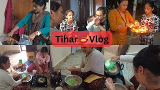 Tihar🪔Vlog  Making Sell Roti For the first time tihar2081 tiharvlog familyvlog [upl. by Sirovaj]