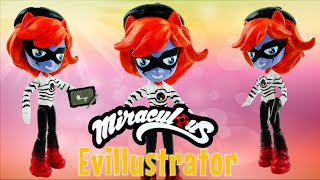 EVILLUSTRATOR Akumatized Miraculous Ladybug amp Cat Noir Villain Custom Doll My Little Pony Tutorial [upl. by Eibocaj]