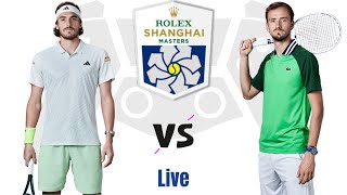 Daniil Medvedev vs Stefanos Tsitsipas  Round of 16  Shanghai Masters 2024 Live [upl. by Alrad534]