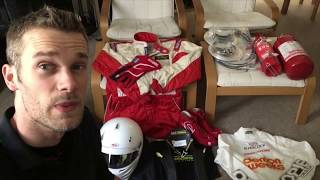 VLOG 7 Talking Kit  Race suit gloves boots helmet and HANS  Sparco Bell RRS Schroth [upl. by Mirelle]