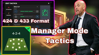 Manager Mode Tactics Fc Mobile  Best Tactics 424 Format amp 433 format [upl. by Kauffman318]