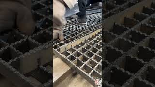 Building a Square Grid Wire Fence Satisfying Steel Fence Installation shorts welding [upl. by Sturdivant]