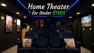 Awesome DIY Basement Home Theater for Under 1500 [upl. by Clellan]