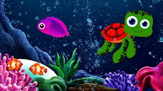 Lullaby Calming Undersea Animation Aquarium  Soothing fishes 🐟 Baby Sleep Music [upl. by Bert]