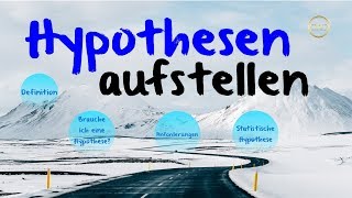 Hypothese aufstellen amp formulieren ✅ Beispiele amp Anforderungen [upl. by Asen]