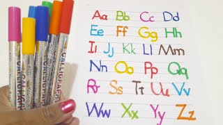 A B C D Alphabets Writing for kids  Capital Small alphabet letters [upl. by Kippy]