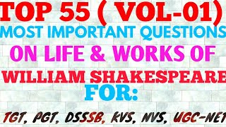 William Shakespeare  Life and works of Shakespeare  English notes TGT PGT KVS NVS DSSSB UGC NET [upl. by Reinaldos]