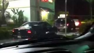 Funny Guy gets hit in the nuts by car door at del taco huntington beach fail [upl. by Isdnil]