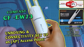 Best amp Cheapest COMFAST CFEW73  Outdoor Piso WIFI Extender  Unboxing amp Setup [upl. by Lerraf]