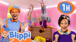 Upside Down House  Blippi Painting for Kids  Moonbug Kids  Art for Kids 🖌️ [upl. by Aerised664]