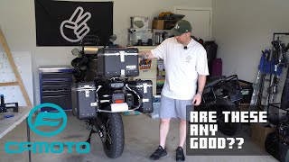 CFMOTO 800MT Explore Panniers Install  Are they good [upl. by Aiki]