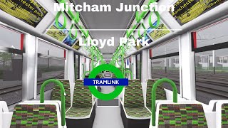 Croydon Trams Full Journey Mitcham Junction to Lloyd Park [upl. by Nilrem]