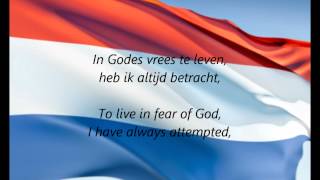 Dutch National Anthem  quotHet Wilhelmusquot NLEN [upl. by Vanthe]