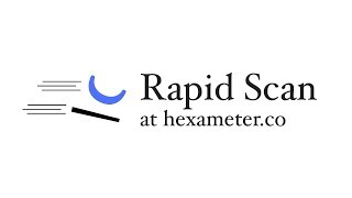 Introducing Rapid Scan on Hexameterco [upl. by Ettebab]