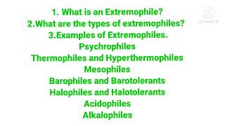 Extremophiles its types and examples [upl. by Aimaj]