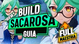 La NUEVA BUILD DEFINITIVA de SACAROSA FULL MAESTRIA  Guia Sucrose SUPPORT  Genshin Impact [upl. by Akalam]