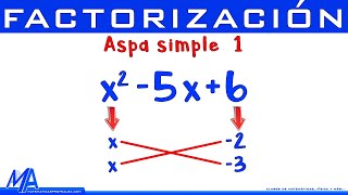 Factorización método de Aspa Simple  Ejemplo 1 [upl. by Risay115]